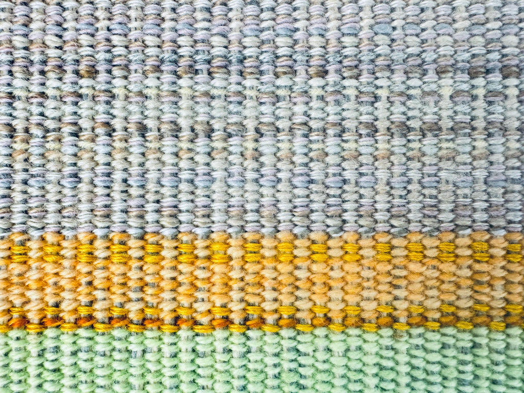 Vintage 1970s Woven Green & Gold Acrylic Fringe Placemats  Set of 4 Rectangular Retro Table Mats