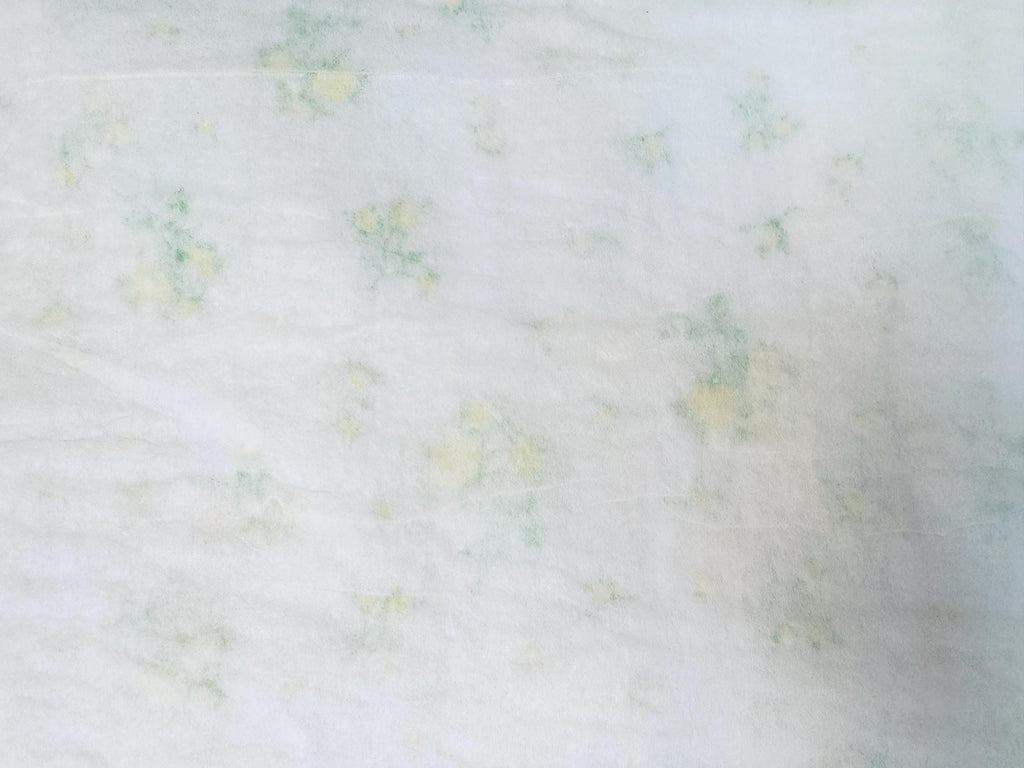 Vintage 1960s Polyfab Scented Drawer Liner - 'Yellow Rosebud' Floral Printed Polyblend Roll for Shelves & Linens - Made In Canada