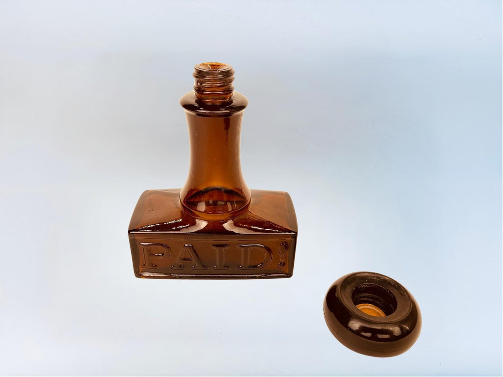 Vintage Avon Glass Cologne Decanters - Each Sold Separately - Amber “PAID, Pheasant & Golden Angel