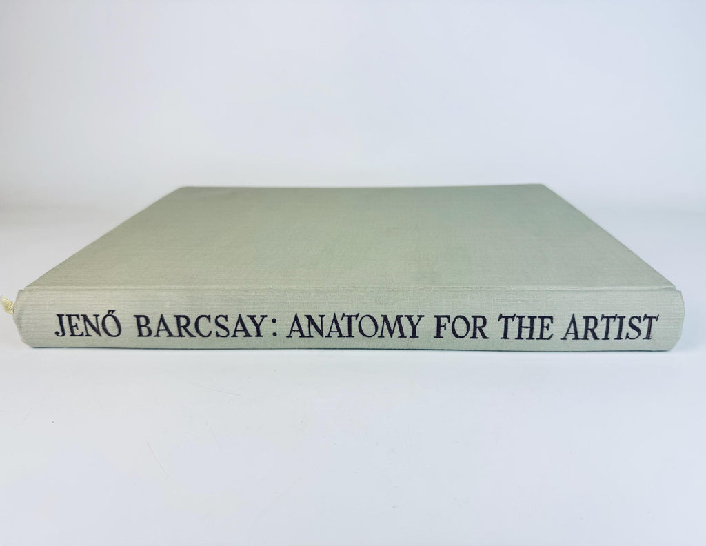 Vintage 'Anatomy For The Artist' Coffee Table Book  Pale Sage Cloth Bound - 7th Edition (1958)  Printed in Hungary By Jenõ Barcsay