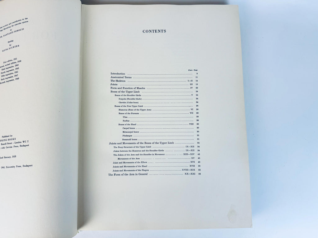 Vintage 'Anatomy For The Artist' Coffee Table Book  Pale Sage Cloth Bound - 7th Edition (1958)  Printed in Hungary By Jenõ Barcsay