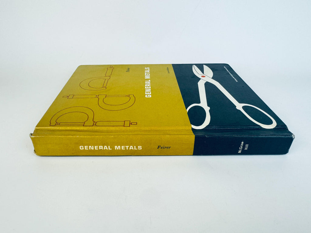 Vintage Industrial-Arts Hardcover | Mustard & Slate “General Metals Textbook, 1959, Technical Reference Book