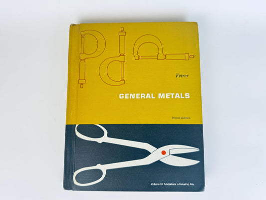 Book titled 'General Metals' with a yellow and dark grey cover on a white background