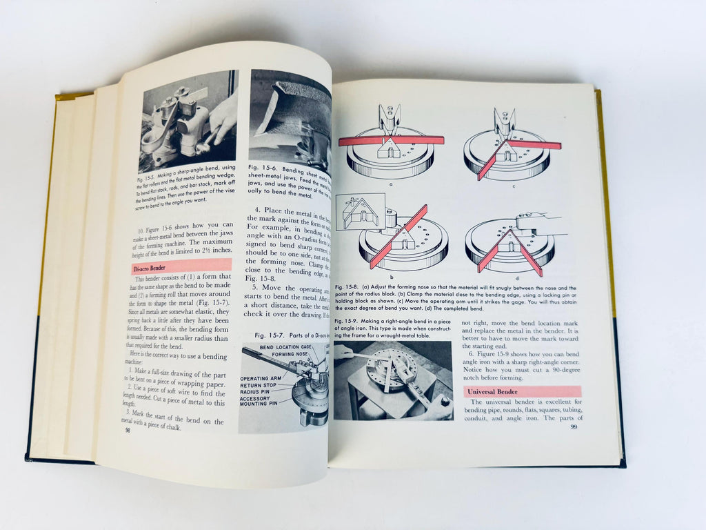 Vintage Industrial-Arts Hardcover | Mustard & Slate “General Metals Textbook, 1959, Technical Reference Book