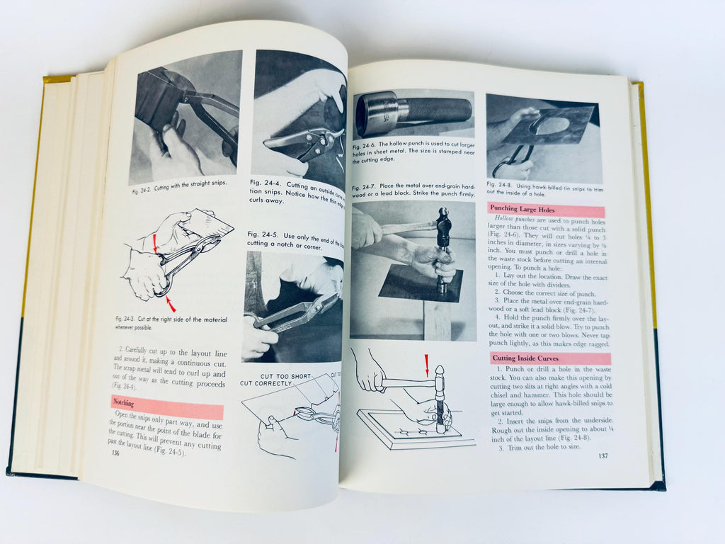 Vintage Industrial-Arts Hardcover | Mustard & Slate “General Metals Textbook, 1959, Technical Reference Book