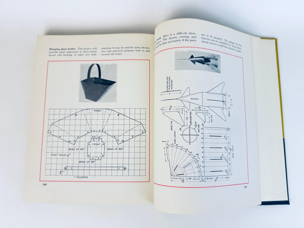 Vintage Industrial-Arts Hardcover | Mustard & Slate “General Metals Textbook, 1959, Technical Reference Book
