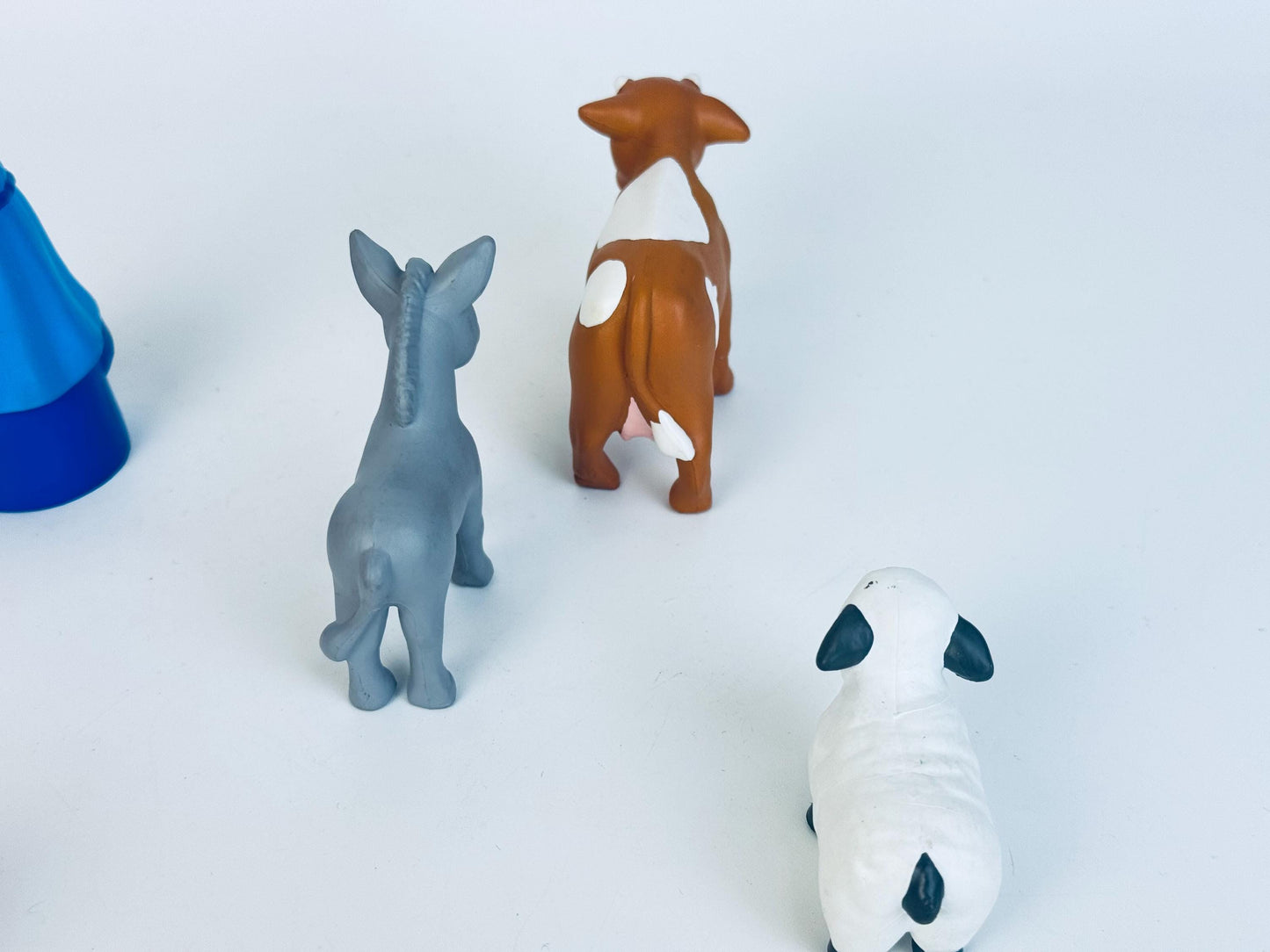 Vintage AVON My First Christmas Story Nativity Set  Multicolour Hard-Rubber 9-Piece Kids Christmas Creche Display