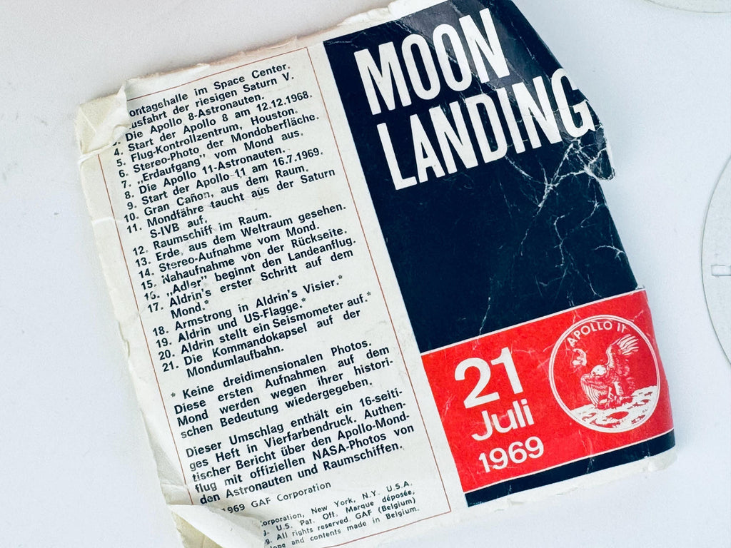Vintage View-Master Reels - DEUTCH NASA Apollo Moon Landing (Mondlandung) 1969 - Reels Sold Separately