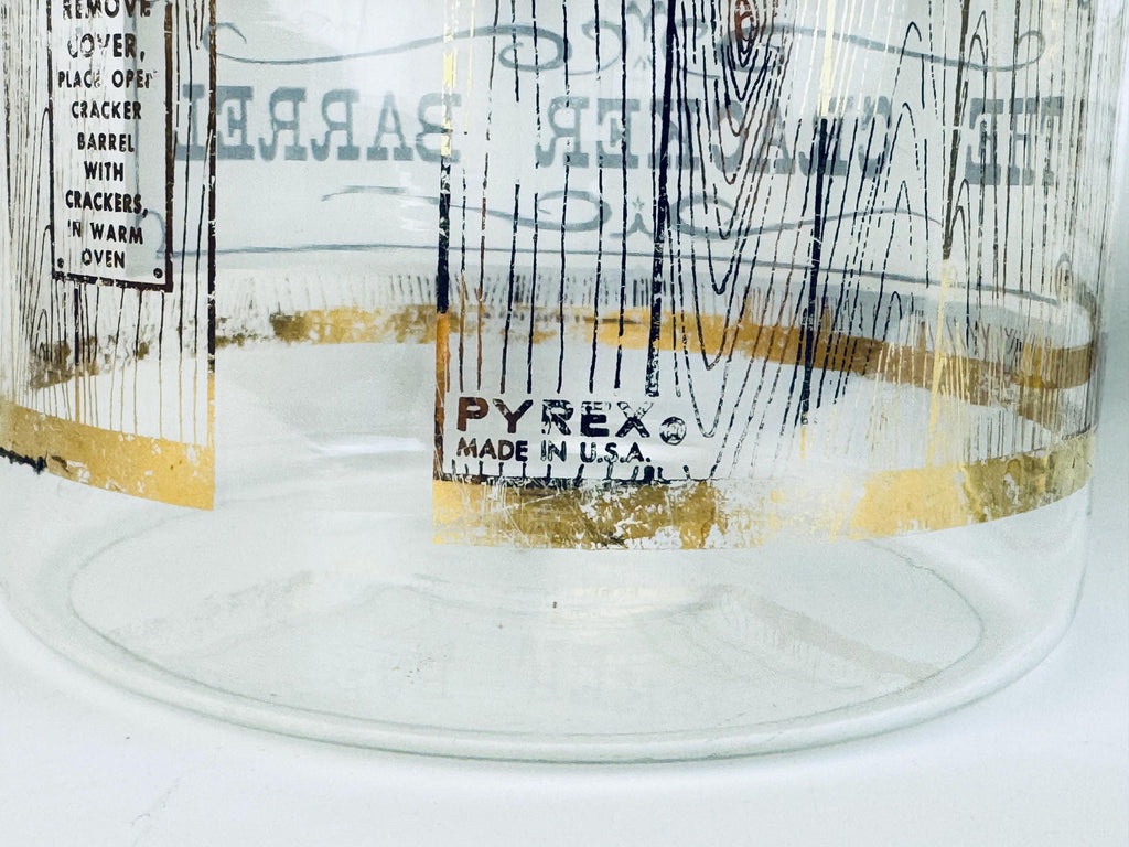 Vintage Mid-Century 1960s PYREX Glass Cracker Barrel Jar - Made In USA - Sold Separately