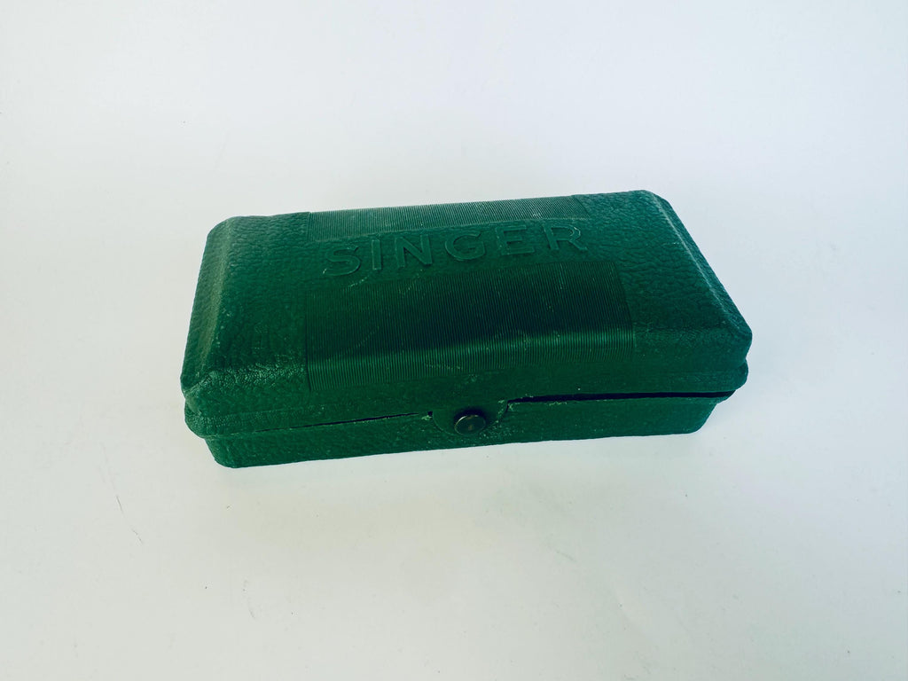 Vintage 1950s Singer Buttonholer 160506 Sewing Machine Attachment in Green Case  Complete with Templates & Accessories - Made In USA