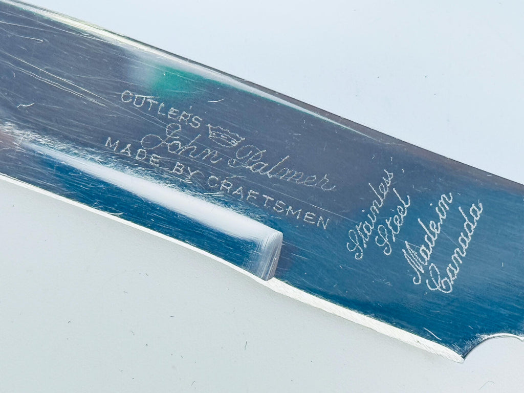 Vintage 1950s Glo-Hill Cutlery The Connoisseurs Choice Butterscotch Bakelite Carving Set  John Palmer Stainless Steel Canada - Canada Made