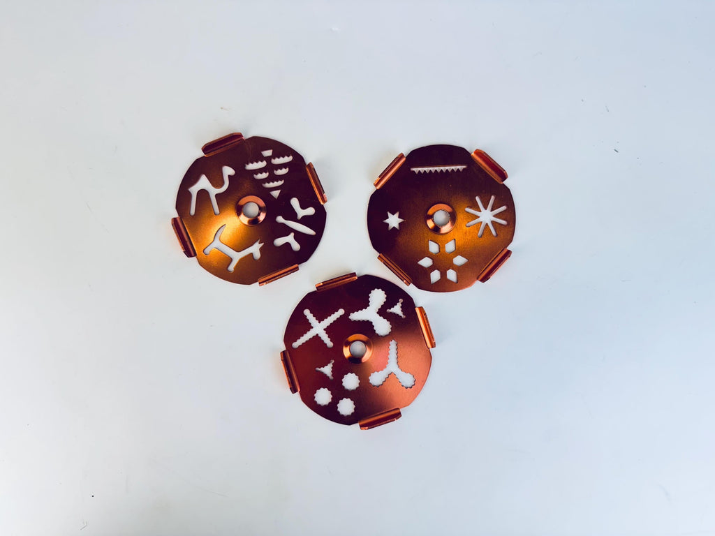 Vintage Mirro “Dial-A-Cookie Kit  Copper & Aluminum Cookie Press Set (1950s)