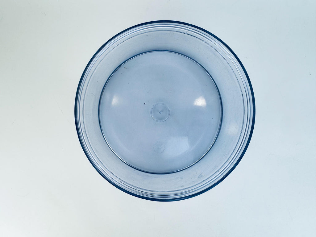 Vintage 1970s Erik Kold Plast Red Lid Clear Round Storage Container  Danish Mod Plastic Canister  Made in Denmark