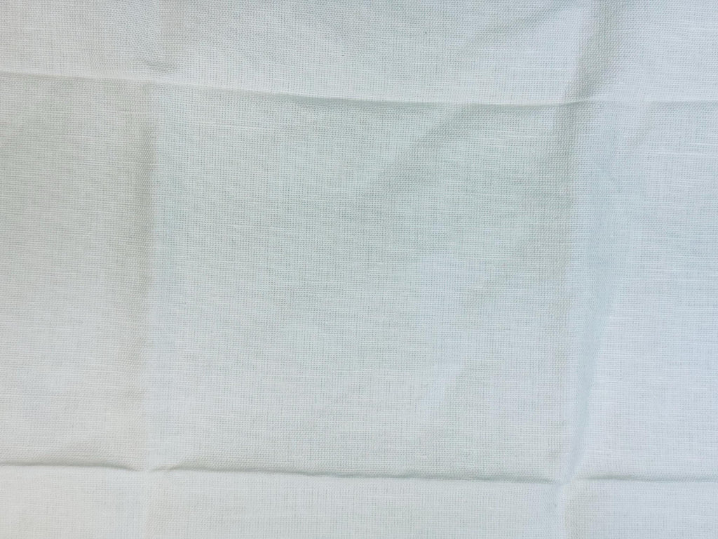 Vintage White & Blue Striped Linen Tea Towel - Embroidered Fruit + Basket - Sold Separately