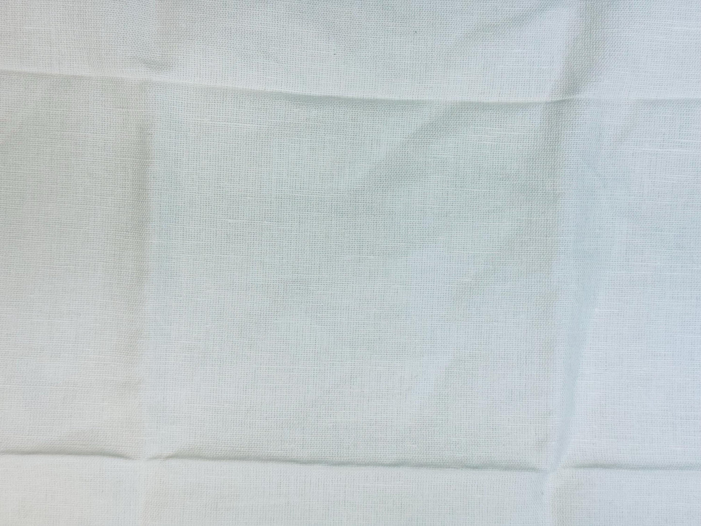 Vintage White & Blue Striped Linen Tea Towel - Embroidered Fruit + Basket - Sold Separately