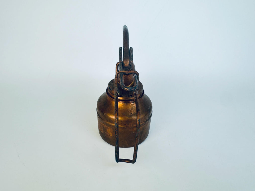 Antique 'Symons' Copper Oil Can -  Rocanville Saskatchewan Workshop Oiler - Canadian Industrial Decor Display Piece
