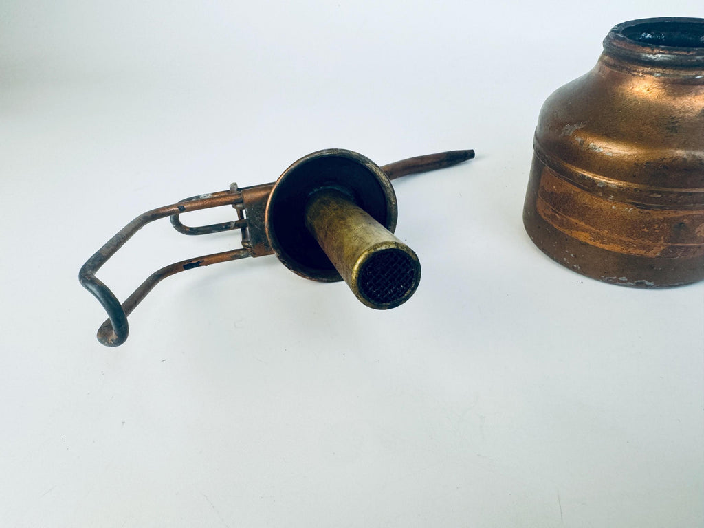 Antique 'Symons' Copper Oil Can -  Rocanville Saskatchewan Workshop Oiler - Canadian Industrial Decor Display Piece