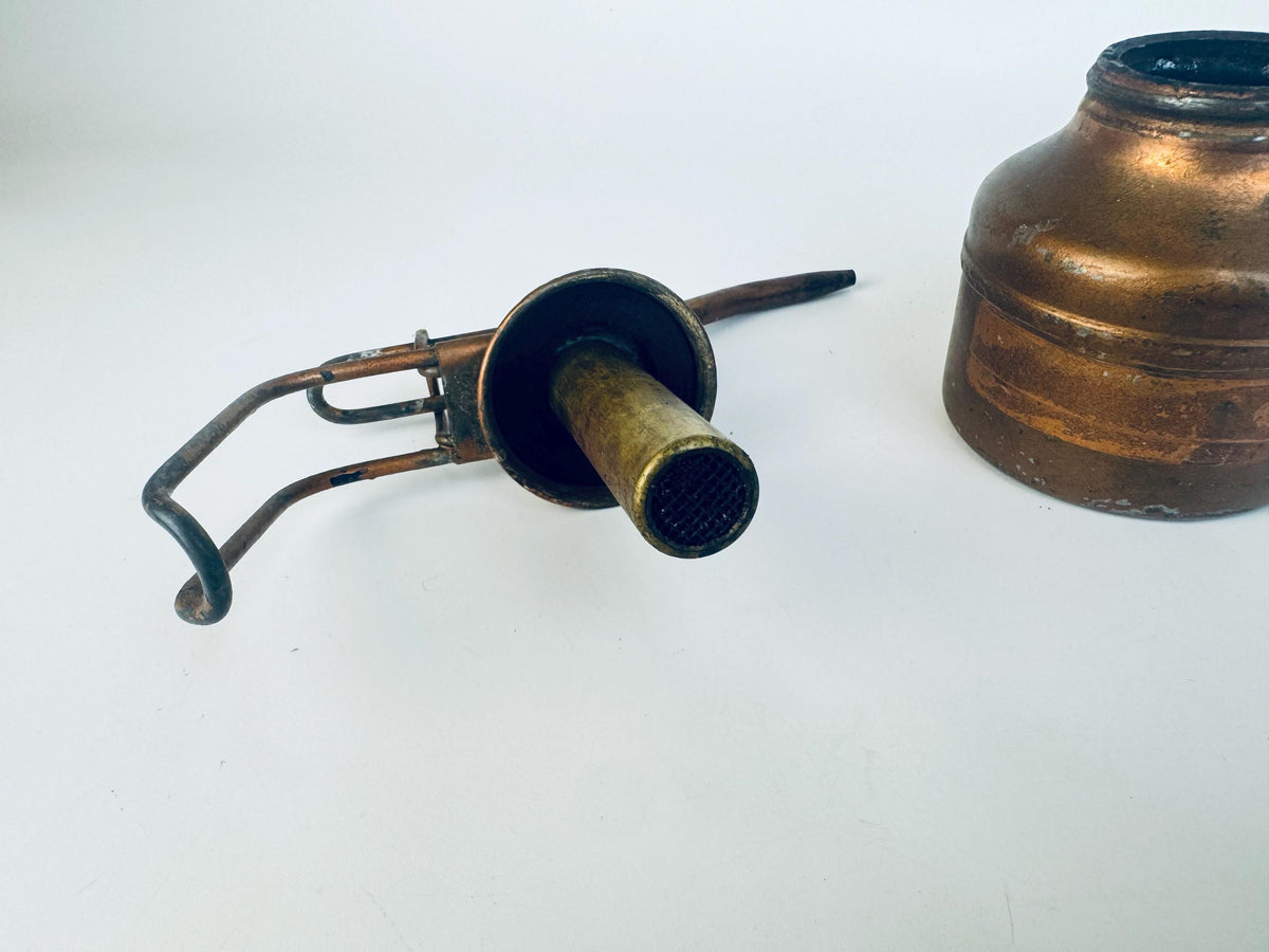 Antique 'Symons' Copper Oil Can -  Rocanville Saskatchewan Workshop Oiler - Canadian Industrial Decor Display Piece