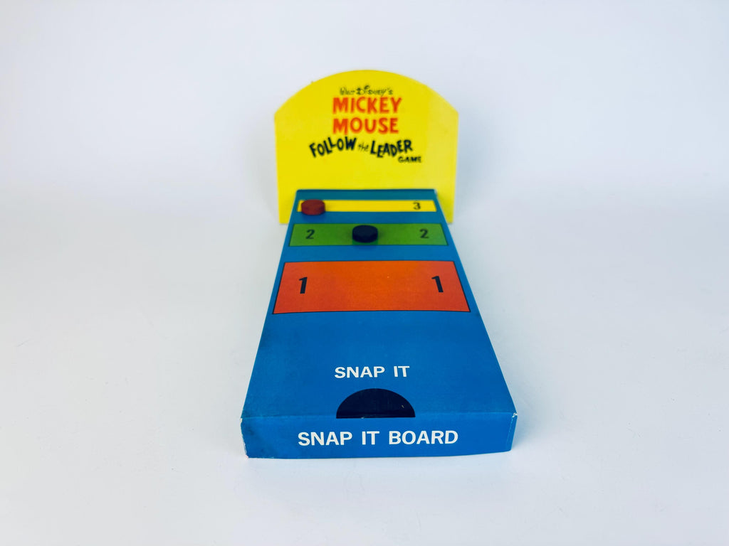 Vintage Mickey Mouse Follow The Leader Board Game  3D Cardboard Disney Playroom Accent
