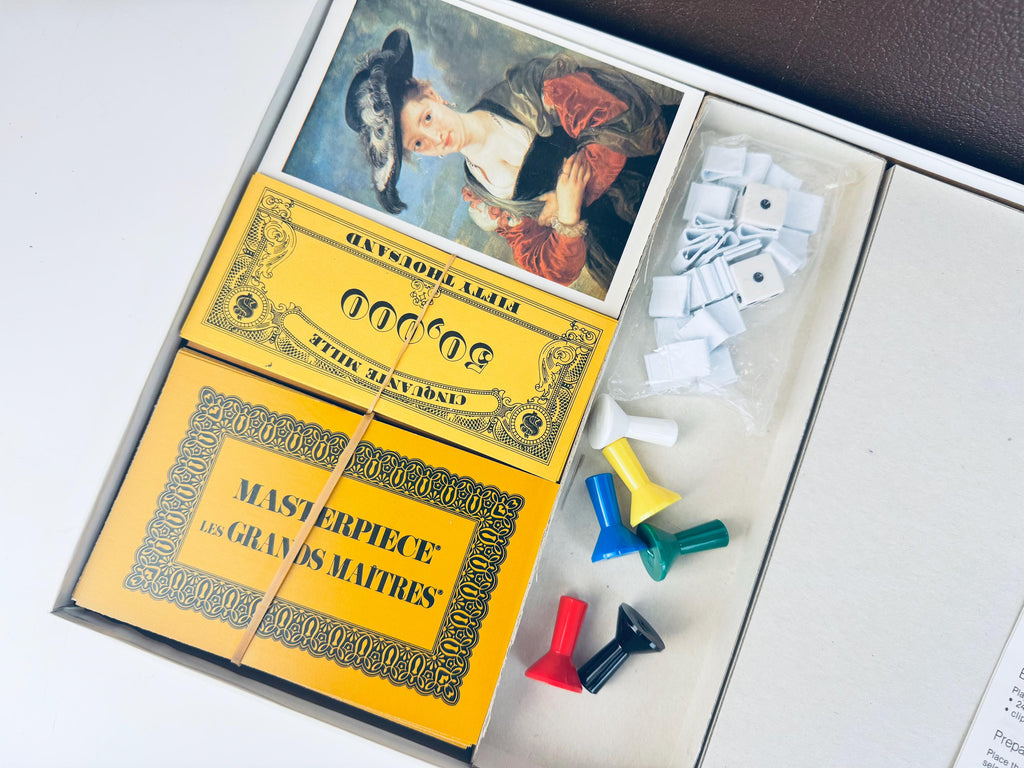 Vintage 1970 Masterpiece Board Game  The Art Auction Game By Parker Brothers  Made In Canada  New Old Stock (NOS)