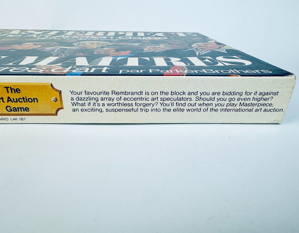 Vintage 1970 Masterpiece Board Game  The Art Auction Game By Parker Brothers  Made In Canada  New Old Stock (NOS)