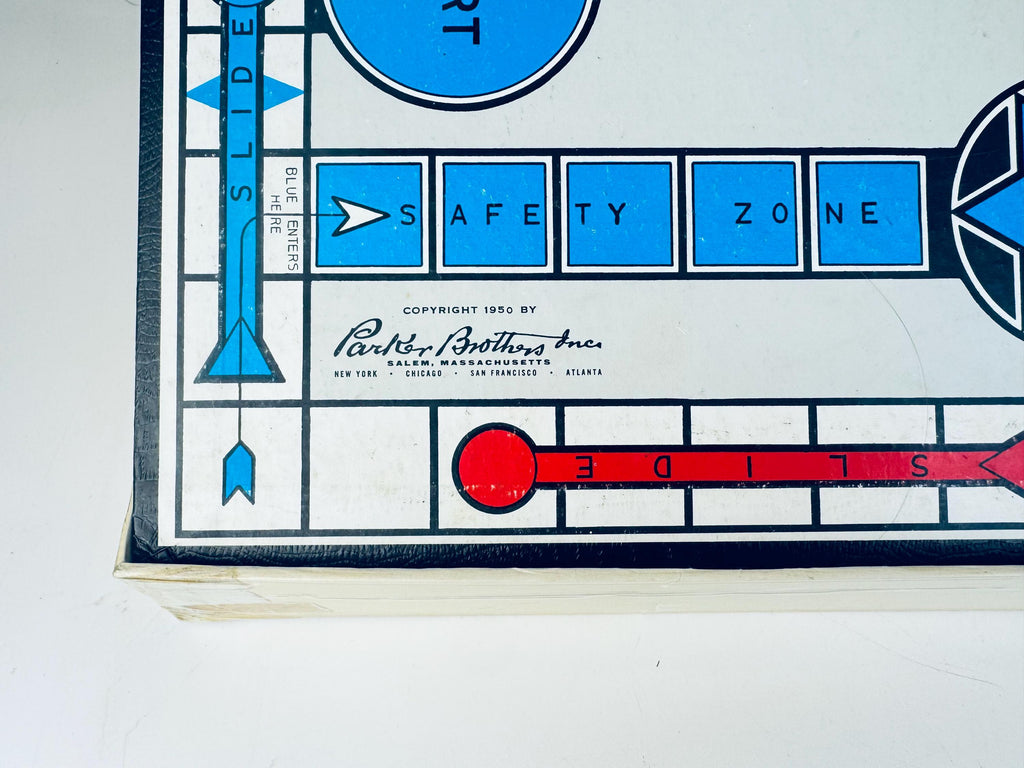 Vintage 1950s Sorry! Board Game  Canadian Edition, Blue Box with Cards & Plastic Pawns  Mid-Century Family Game