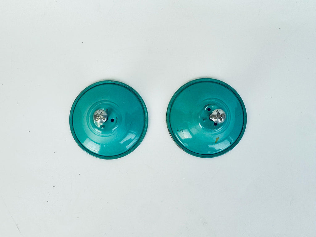 Vintage 1960s Amerock Storybook Humpty Dumpty Metal Drawer Knobs  Turquoise Mid-Century Nursery Furniture Pulls  Set of 2