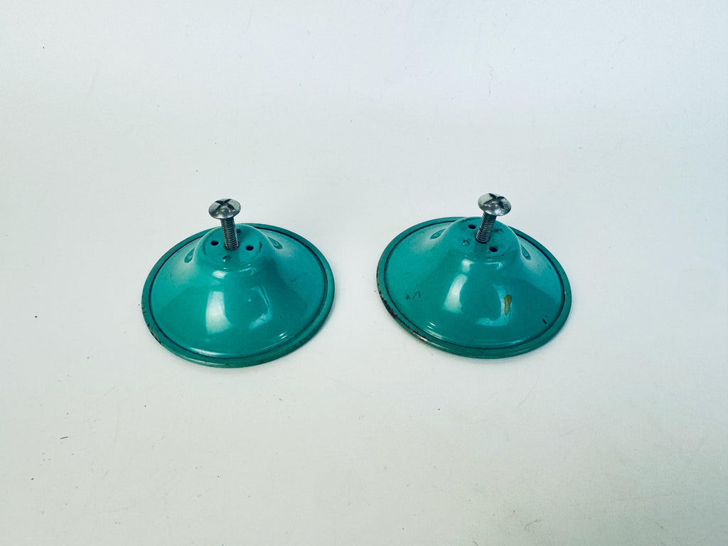 Vintage 1960s Amerock Storybook Humpty Dumpty Metal Drawer Knobs  Turquoise Mid-Century Nursery Furniture Pulls  Set of 2