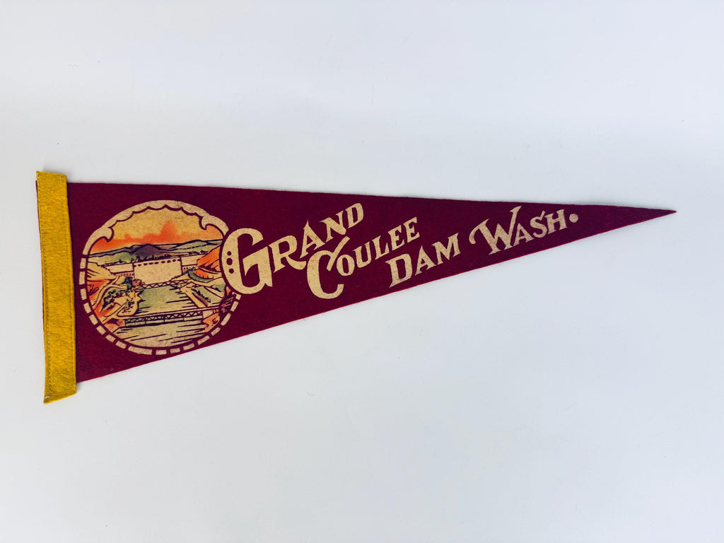 Vintage 1950s-1960s Washington State Souvenir Large & Small Felt Tapered Pennant/Wall Hangings - Each Sold Separately