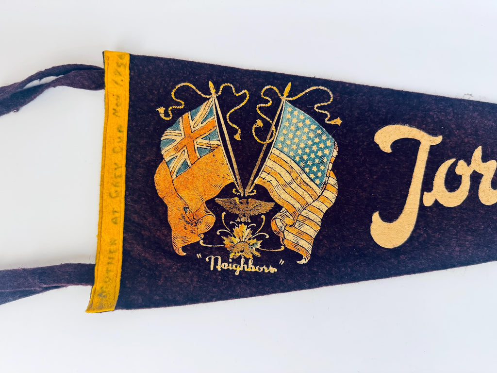 Vintage 1950s-1960s Canadian Souvenir Large & Small Felt Tapered Pennant/Wall Hangings - Each Sold Separately