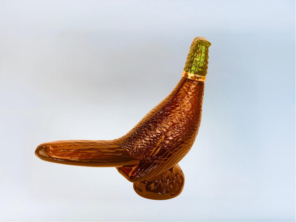 Vintage Avon Glass Cologne Decanters - Each Sold Separately - Amber “PAID, Pheasant & Golden Angel