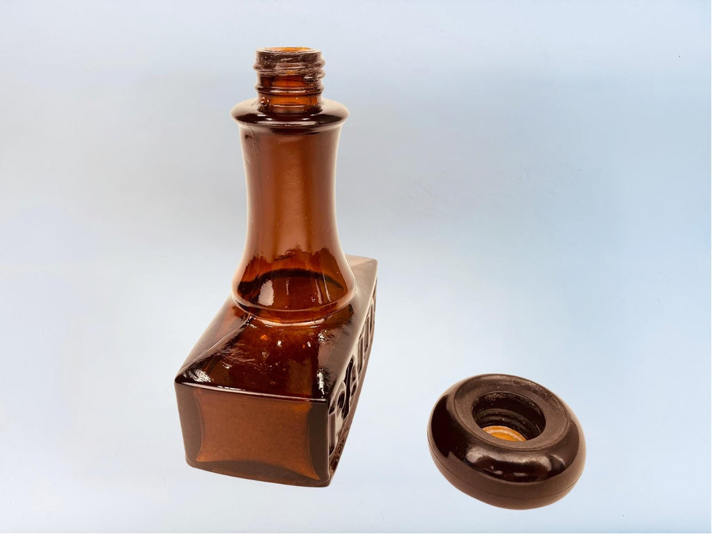 Vintage Avon Glass Cologne Decanters - Each Sold Separately - Amber “PAID, Pheasant & Golden Angel