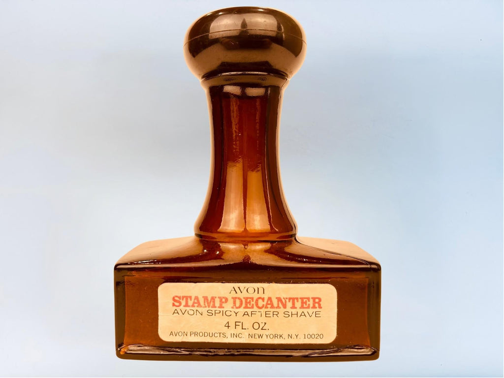 Vintage Avon Glass Cologne Decanters - Each Sold Separately - Amber “PAID, Pheasant & Golden Angel