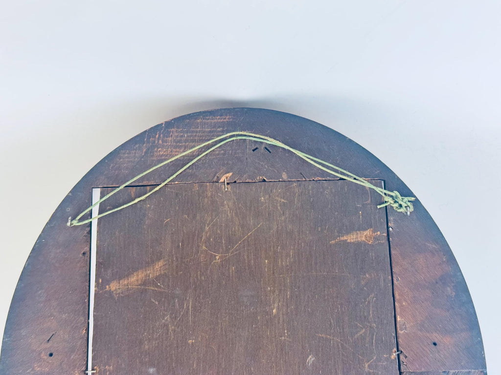 Antique Late-Victorian Circa 1890s Dark Walnut Oval Wood Photo Frame (8 × 10)  Architectural Wall & Table Display