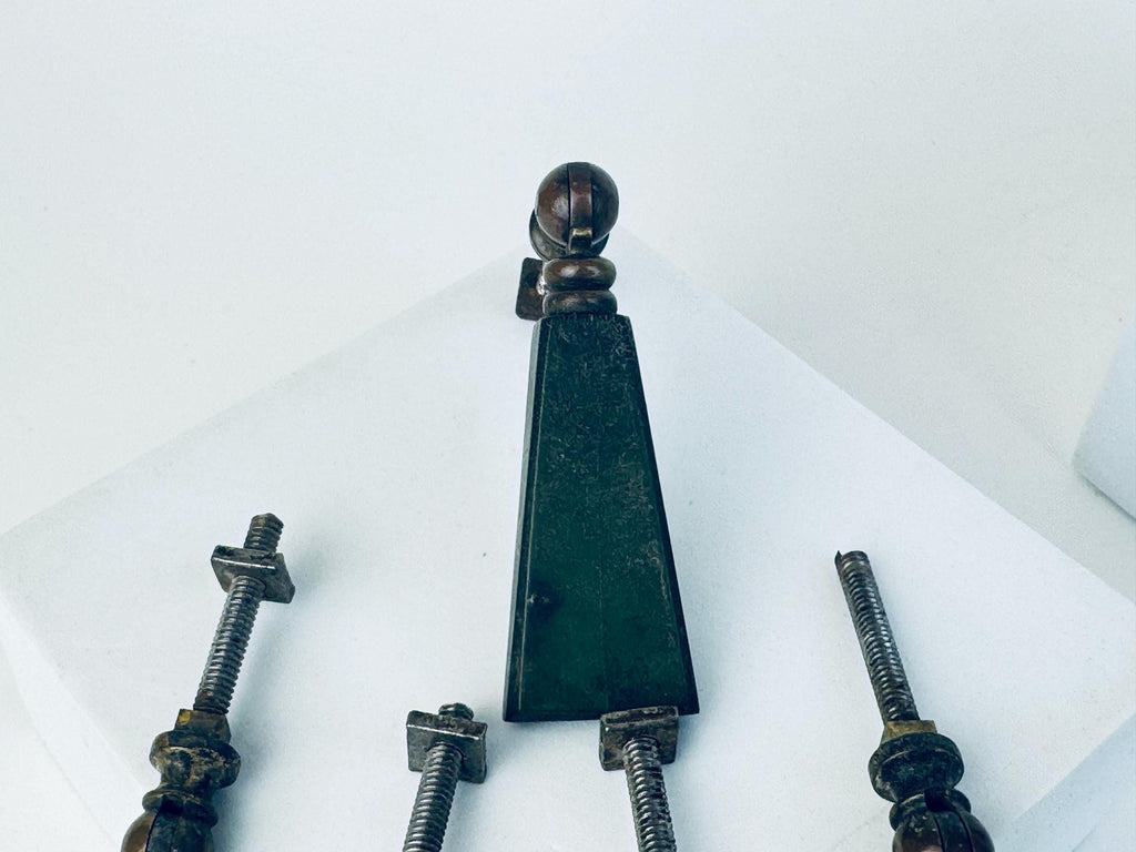 Vintage Brass & Stone Drawer Drop Pull Collection  Green Marble Stone  Black Drop  Gold Brass Tassel Hardware  Pulls Sold Separately