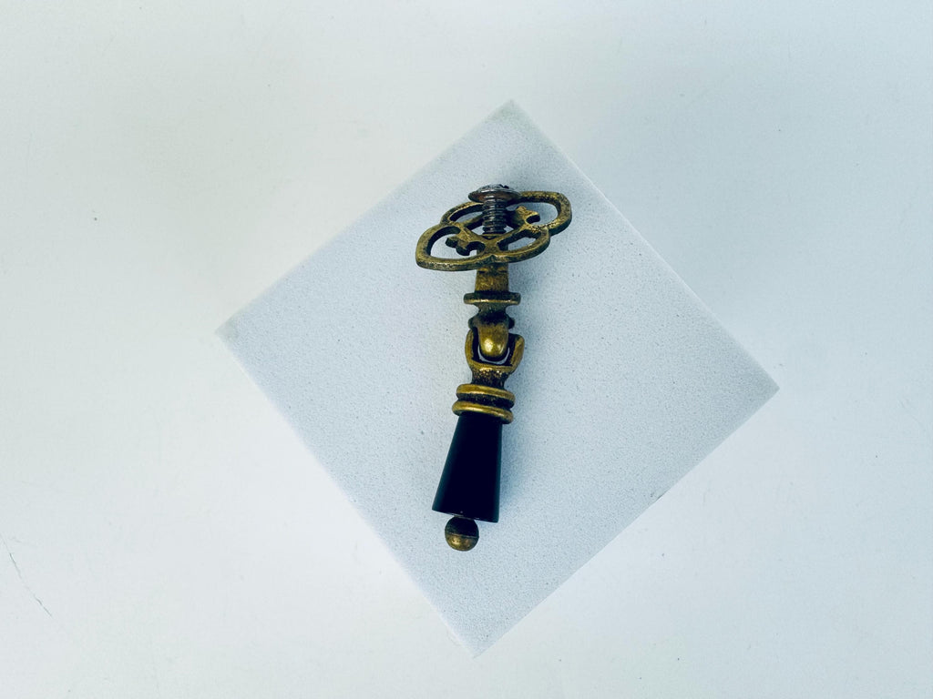 Vintage Brass & Stone Drawer Drop Pull Collection  Green Marble Stone  Black Drop  Gold Brass Tassel Hardware  Pulls Sold Separately