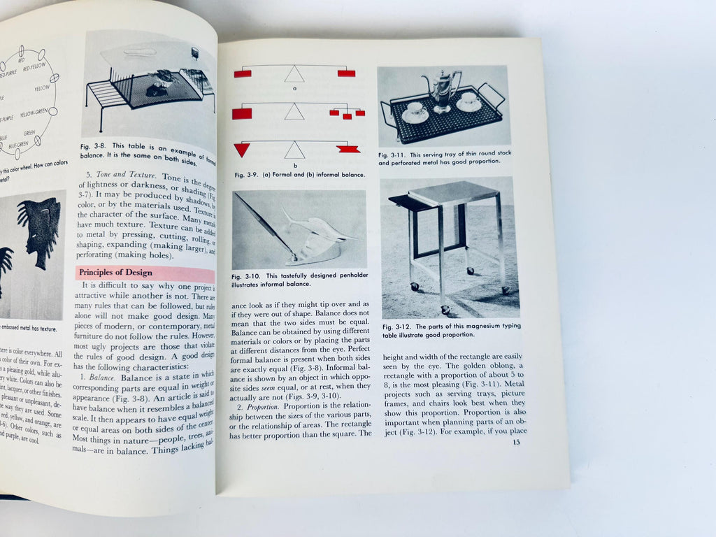 Vintage Industrial-Arts Hardcover | Mustard & Slate “General Metals Textbook, 1959, Technical Reference Book