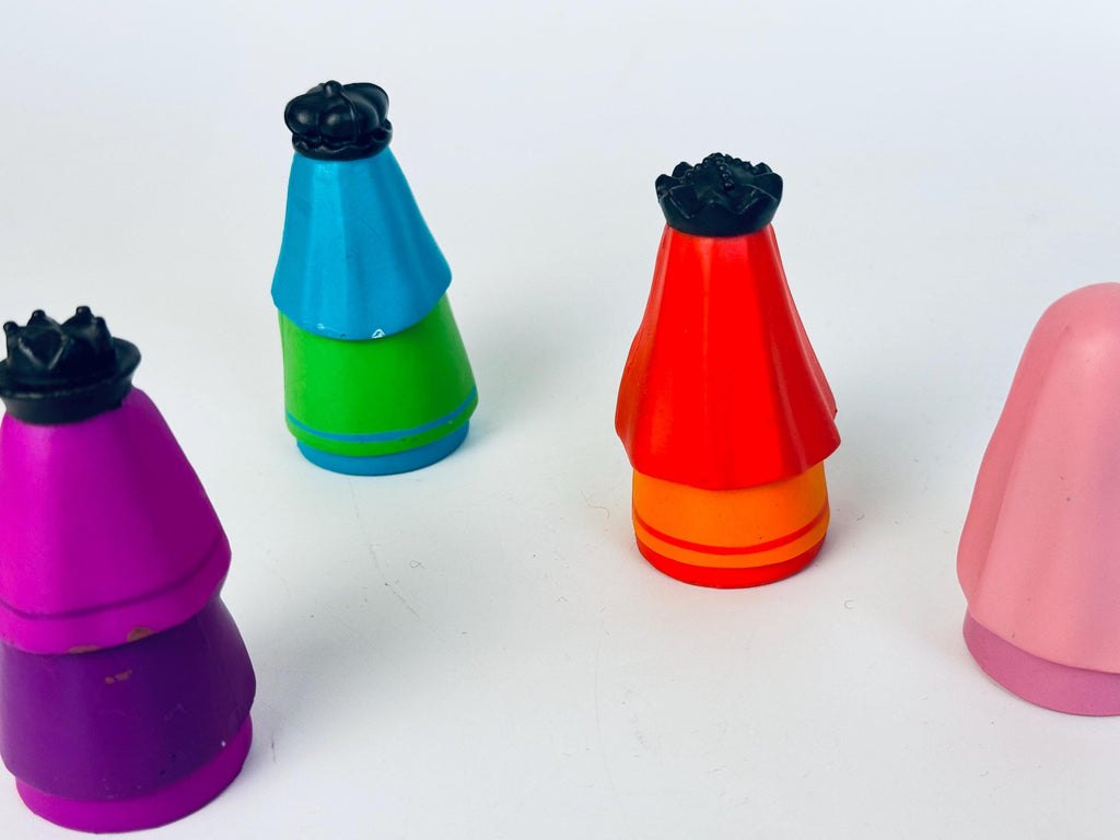 Vintage AVON My First Christmas Story Nativity Set  Multicolour Hard-Rubber 9-Piece Kids Christmas Creche Display