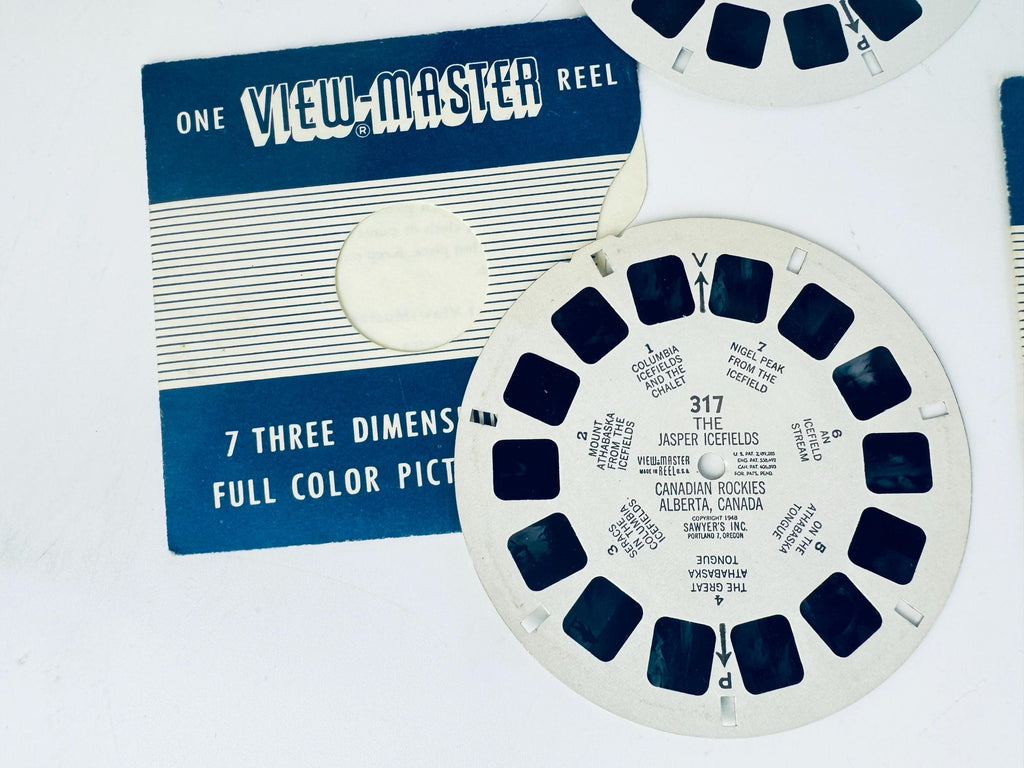 Vintage 1940-1950s View-Master Canada Reels  Vancouver Victoria Lake Louise Niagara Falls Jasper Icefields  Sold Separately