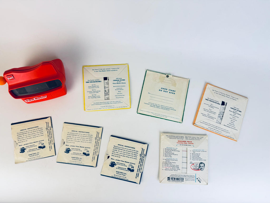 Vintage 1940-1950s View-Master Canada Reels  Vancouver Victoria Lake Louise Niagara Falls Jasper Icefields  Sold Separately