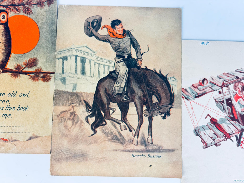 Vintage 1930s W.J. Gage School Notebook  “A Happy Family Dog & Girl Illustration  Canadian Blank Exercise Book Ephemera  Sold Separately