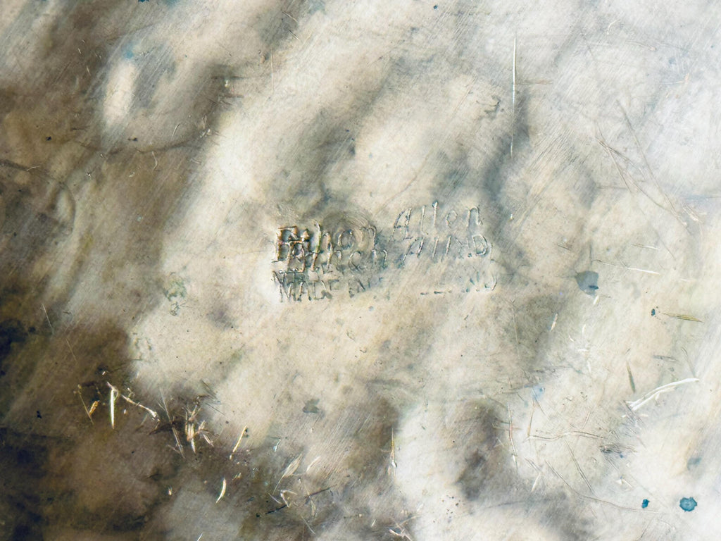 Vintage Ethan Allen Hammered Copper Log Bucket  1960s England Brass-Handled Fireside Accent