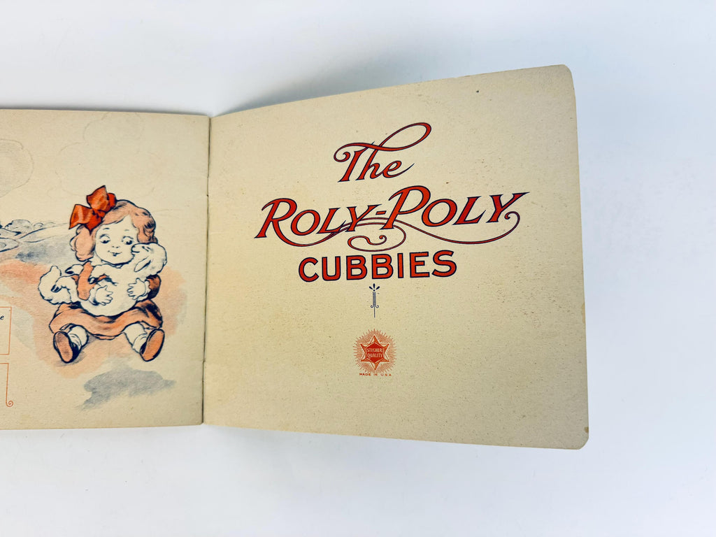 Antique/Vintage 1916 Children's Book “The Roly-Poly Cubbies Brown Bears Lithograph Story Book Collectible