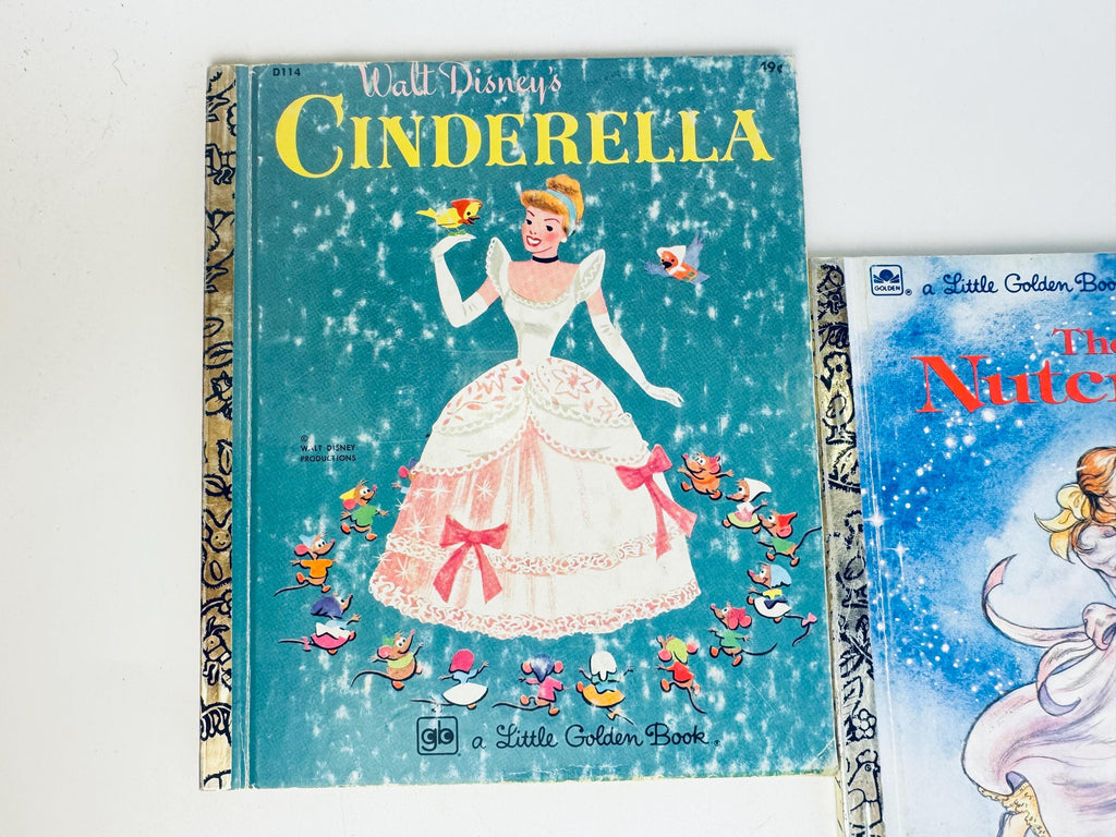 Vintage Little Golden Book Collection - Walt Disney Cinderella - Sesame Street - Trucks - Nutcracker - Classic Storybook - Sold Separately