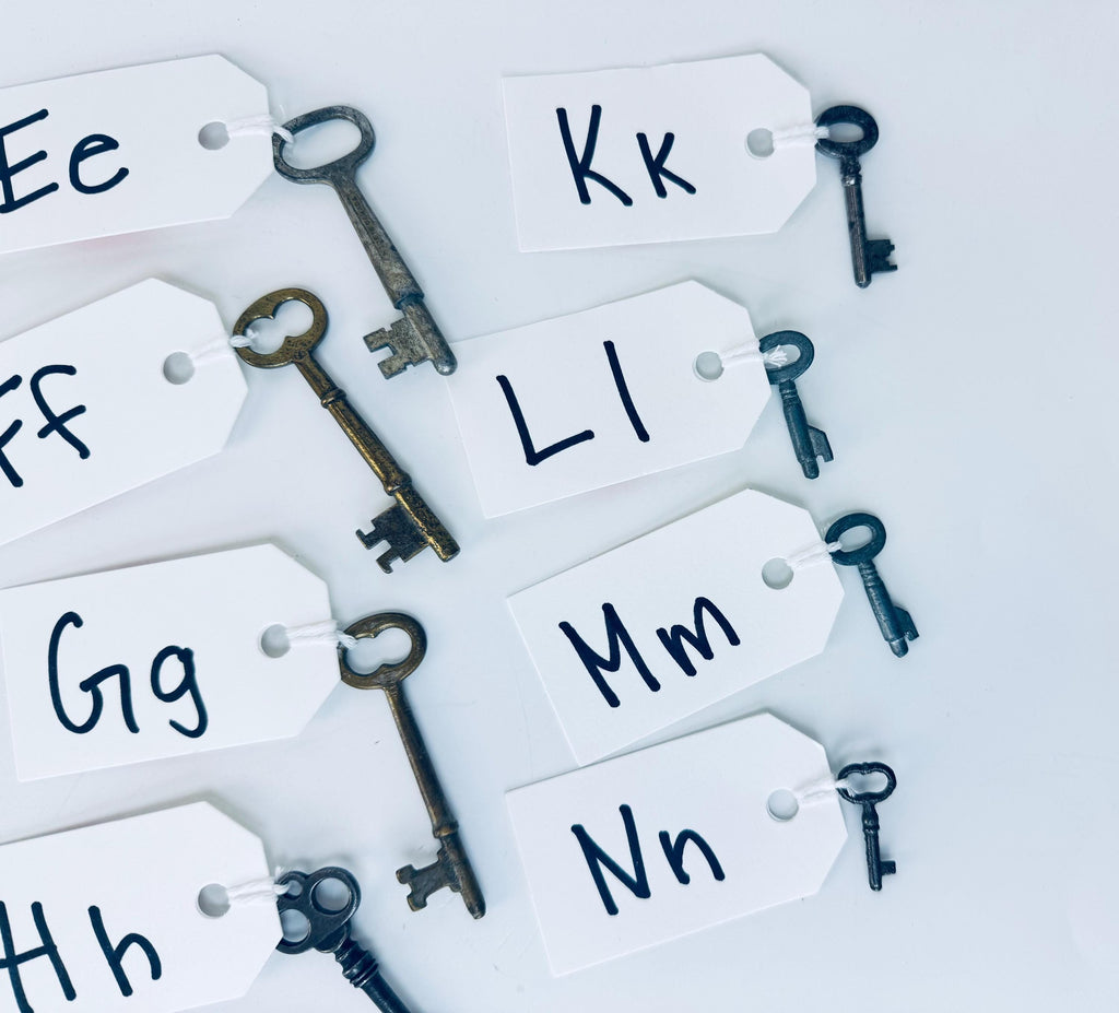 Vintage Solid Metal Skeleton Keys for Crafts & Weddings - Mid-Century Nickel + Steel Keys for Art, Jewelry, Assemblage - Sold Separately