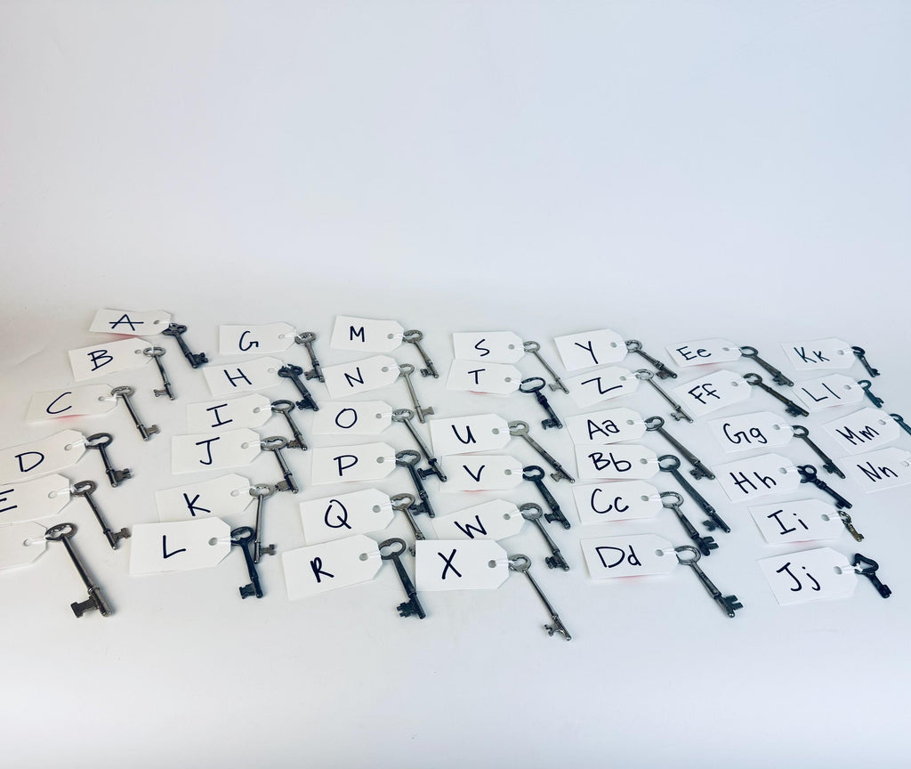 Vintage Solid Metal Skeleton Keys for Crafts & Weddings - Mid-Century Nickel + Steel Keys for Art, Jewelry, Assemblage - Sold Separately