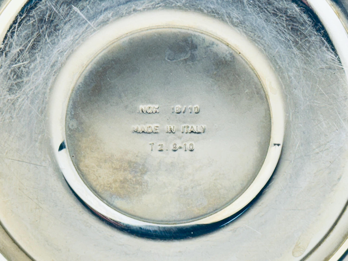 Vintage Vev Viganò Kontessa 'INOX' Italian 18/10 Silver Stainless Steel & Gold Italian Stovetop Espresso Maker - Made In Italy