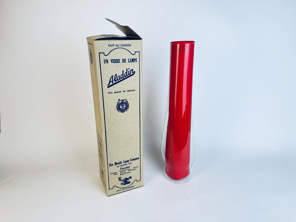 Vintage 12.5 ALADDIN Clear Glass Lamp Chimney - Made In Canada - Sold Separately