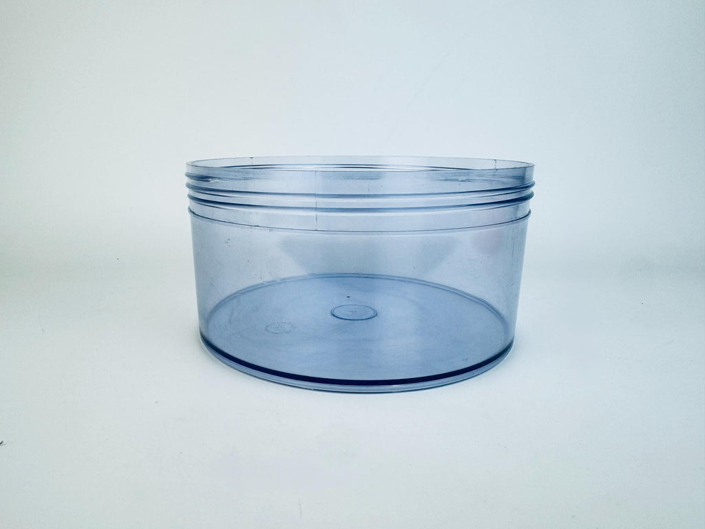 Vintage 1970s Erik Kold Plast Red Lid Clear Round Storage Container  Danish Mod Plastic Canister  Made in Denmark