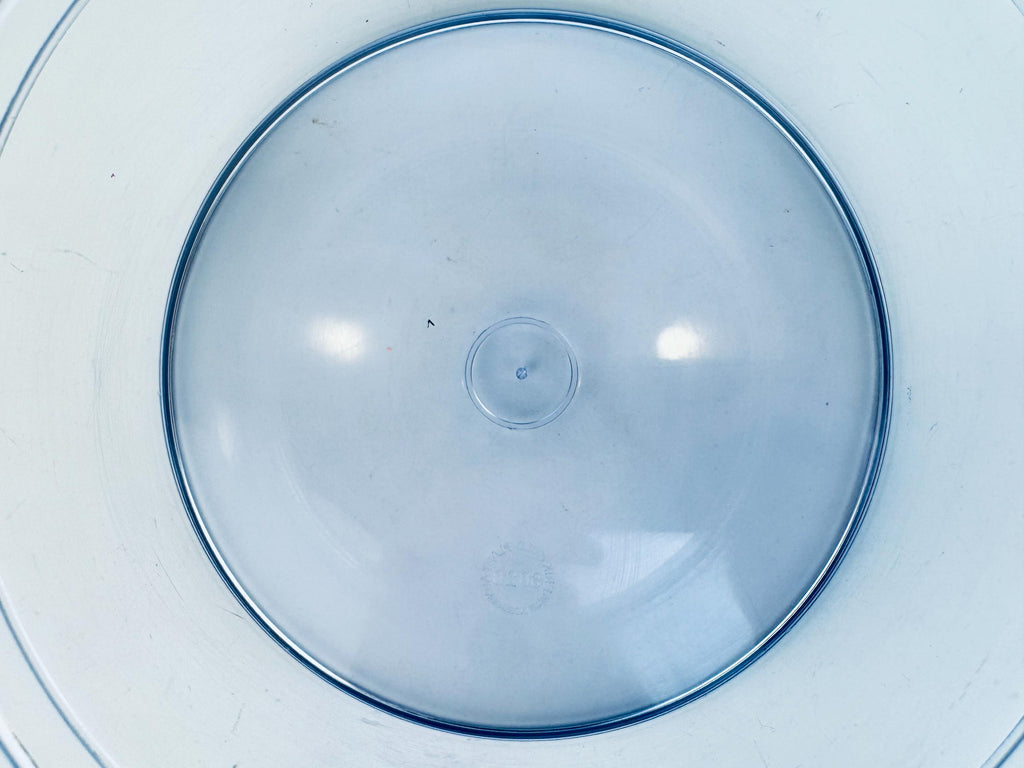 Vintage 1970s Erik Kold Plast Red Lid Clear Round Storage Container  Danish Mod Plastic Canister  Made in Denmark